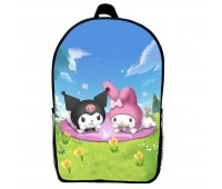 Рюкзак шкільний Хеллоу Кітті Куромі (School Gear bag Kuromi Hello Kitty 03) чорний, 39 х 27 х 14 см
