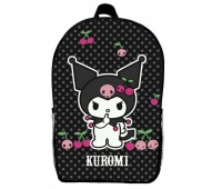 Рюкзак шкільний Хеллоу Кітті Куромі (School Gear bag Kuromi Hello Kitty 06) чорний, 39 х 27 х 14 см
