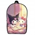 Рюкзак школьный Хеллоу Китти Куроми (School Gear bag Kuromi Hello Kitty 07) черный, 39 х 27 х 14 см