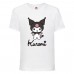 Футболка детская Хеллоу Китти Куроми (Kuromi Hello Kitty 001) белая 152 см