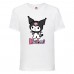 Футболка детская Хеллоу Китти Куроми (Kuromi Hello Kitty 003) белая 164 см