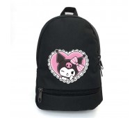 Рюкзак школьный Хеллоу Китти Куроми (School Bag BIG Kuromi Hello Kitty - 03) черный (43 х 30 х 17 см)