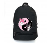 Рюкзак школьный Хеллоу Китти Куроми (School Bag BIG Kuromi Hello Kitty - 04) черный (43 х 30 х 17 см)