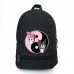 Рюкзак школьный Хеллоу Китти Куроми (School Bag BIG Kuromi Hello Kitty - 04) черный (43 х 30 х 17 см)
