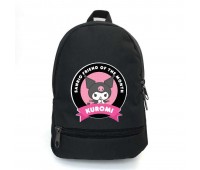 Рюкзак школьный Хеллоу Китти Куроми (School Bag BIG Kuromi Hello Kitty - 02) черный (43 х 30 х 17 см)