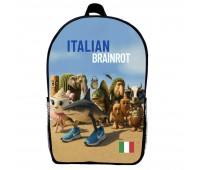 Рюкзак Тралалеро Тралала Брейнрот італійський мем (School Gear bag brainrot mem Tralalero Tralala 03) чорний, 39 х 27 х 14 см