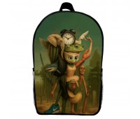 Рюкзак Тралалеро Тралала Брейнрот італійський мем (School Gear bag brainrot mem Tralalero Tralala 02) чорний, 39 х 27 х 14 см