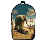 Рюкзак Лірілі Ларіла італійський мем Брейнрот дитячий (Gear bag mini brainrot mem Lirili larila 04) чорний, 29 х 21 х 9 см