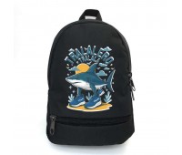 Рюкзак школьный Тралалеро Тралала Брейнрот итальянский мем (School Bag BIG brainrot mem Tralalero Tralala - 04) черный (43 х 30 х 17 см)