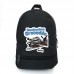 Рюкзак школьный Бомбардиро Крокодило итальянский мем Брейнрот (School Bag BIG brainrot mem Bombardiro Crocodilo - 01) черный (43 х 30 х 17 см)