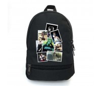 Рюкзак Джастин Бибер подростковый BIG School Bag 001-XL черный (43 х 30  х 17 см)
