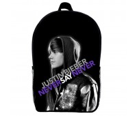 Рюкзак Джастін Бібер (School Gear bag  Justin Bieber 02) чорний, 39 х 27 х 14 см