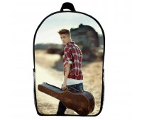 Рюкзак Джастін Бібер (School Gear bag  Justin Bieber 04) чорний, 39 х 27 х 14 см