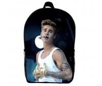 Рюкзак Джастін Бібер (School Gear bag  Justin Bieber 03) чорний, 39 х 27 х 14 см