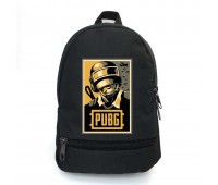 Рюкзак ПУБГ Батлграундс PUBG Battlegrounds подростковый BIG School Bag 001-XL черный (43 х 30  х 17 см)