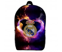 Рюкзак шкільний ФК Реал Мадрид (School Gear bag FC Real Madrid 02) чорний, 39 х 27 х 14 см