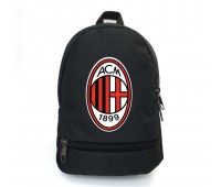 Рюкзак школьный ФК Милан (School Bag BIG FC Milan - 011) черный (43 х 30 х 17 см)