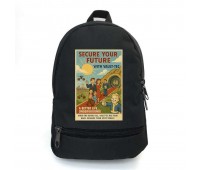 Рюкзак школьный Фоллаут (School Bag BIG Fallout - 02) черный (43 х 30 х 17 см)