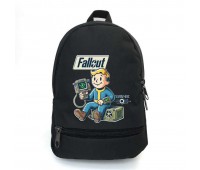 Рюкзак школьный Фоллаут (School Bag BIG Fallout - 06) черный (43 х 30 х 17 см)