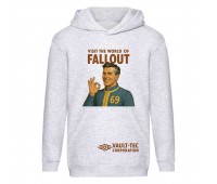 Худи Фоллаут (Fallout 002) детское серое, размер 164