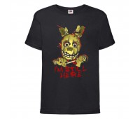 Футболка детская ФНАФ 5 ночей с Фредди (FNAF Five Nights at Freddy's 004) черная 116 см