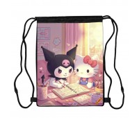 Сумка для обуви Куроми Хеллоу Китти (kuromi hello kitty 01), 410 х 300 мм