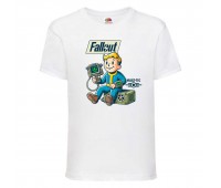 Футболка детская Фоллаут (Fallout 009) белая 128 см