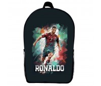 Рюкзак шкільний Кріштіану Роналду футбол (School Gear bag 010) чорний, 39 х 27 х 14 см