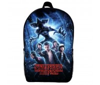 Рюкзак шкільний Дивні дива (School Gear bag Stranger Things 010) чорний, 39 х 27 х 14 см