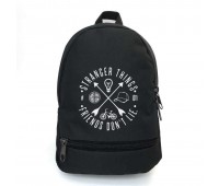 Рюкзак школьный Очень странные дела (Stranger Things 05) School Bag BIG черный 43 х 30 х 17 см