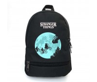 Рюкзак школьный Очень странные дела (Stranger Things 011) School Bag BIG черный 43 х 30 х 17 см