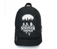 Рюкзак школьный Очень странные дела (Stranger Things 018) School Bag BIG черный 43 х 30 х 17 см