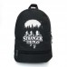 Рюкзак школьный Очень странные дела (Stranger Things 018) School Bag BIG черный 43 х 30 х 17 см