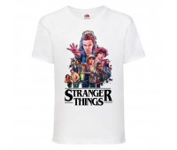 Футболка детская Очень странные дела (Stranger Things 0028) белая 116 см