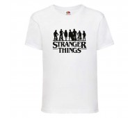Футболка детская Очень странные дела (Stranger Things 005) белая 152 см