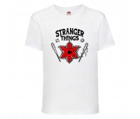 Футболка детская Очень странные дела (Stranger Things 0037) белая 152 см