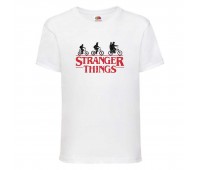 Футболка детская Очень странные дела (Stranger Things 0010) белая 128 см