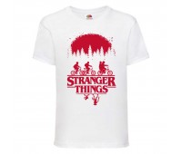 Футболка детская Очень странные дела (Stranger Things 0040) белая 164 см