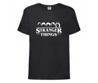 Футболка детская Очень странные дела (Stranger Things 006) черная 116 см