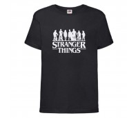 Футболка детская Очень странные дела (Stranger Things 005) черная 152 см