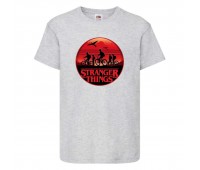 Футболка детская Очень странные дела (Stranger Things 0020) серая 116 см