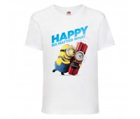 Футболка Миньоны (Minions 07) белая 98 см