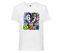 Футболка детская six seven Сикс Севен 6 7 - 007 белая 140 см