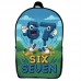 Рюкзак six seven Сикс севен 6 7 дитячий (Gear bag mini 03) чорний, 29 х 21 х 9 см