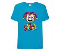 Футболка детская Удивительный цифровой цирк (The Amazing Digital Circus - 009) голубая 152 см