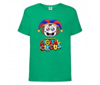 Футболка детская Удивительный цифровой цирк (The Amazing Digital Circus - 009) зеленая 140 см