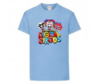 Футболка детская Удивительный цифровой цирк (The Amazing Digital Circus - 008) светло голубой 128 см
