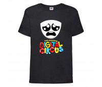 Футболка детская Удивительный цифровой цирк (The Amazing Digital Circus - 004) черная 128 см