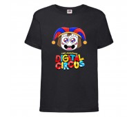 Футболка детская Удивительный цифровой цирк (The Amazing Digital Circus - 009) черная 128 см