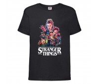 Футболка детская Очень странные дела (Stranger Things 0028) черная 116 см